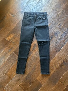 American Eagle Next Level Stretch Black Jeggings Skinny Denim Jeans Size 8